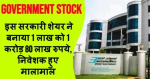 Government stock: इस सरकारी शेयर ने बनाया 1 लाख को 1 करोड़ 80 लाख रुपये, निवेशक हुए मालामाल